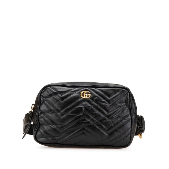 Gucci GG Marmont Black Leather shoulder - Picture 1 of 10